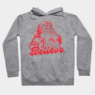 BELIEVE VINTAGE SANTA CLAUS FUNNY XMAS Hoodie